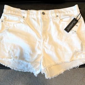 White denim shorts